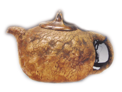 宜興窯玉麟款樹(shù)癭壺 清末