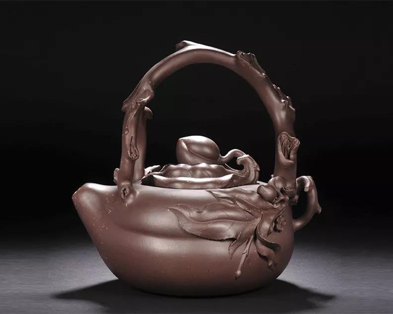 10種最美花器提梁壺，精美別致雕花紫砂壺!